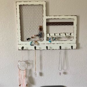 Rustic farmhouse jewelry organizer